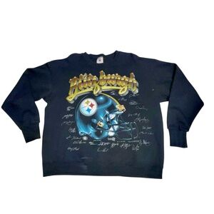 Vintage 90s Pittsburgh Steelers “Blitzburgh” Crewneck Sweatshirt USA XL 1994 USA